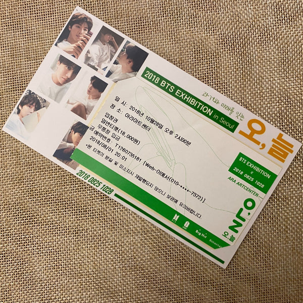 BTS 2018 #2 [  Oh Always Exhibition ] Official Ticket / New, Rare / Gift