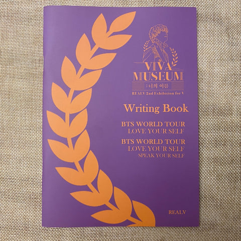 BTS V [ VIVA MUSEUM Exhibition ] Writing Book, RealV / New, Rare / Gift