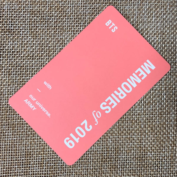 BTS V [ Memories of 2019 ] Official DVD Photocard / New, Rare / Gift