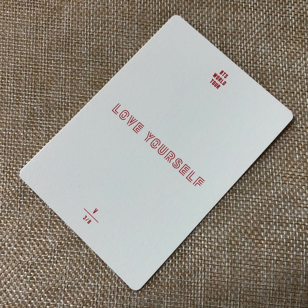 BTS V 3/8 [ Love Yourself World Tour ] Official Mini Photocard / New / Gift