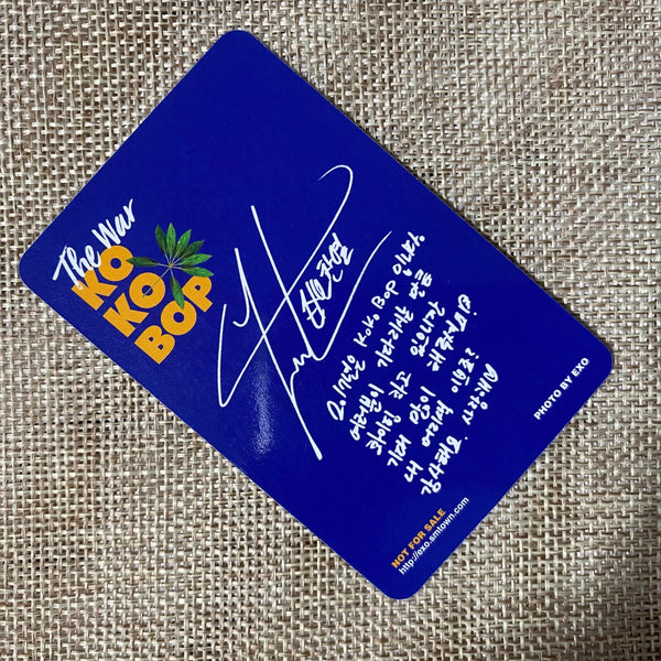 EXO CHANYEOL [The War KOKOBOP] Official Photocard, 4th Album / New, Rare / Gift