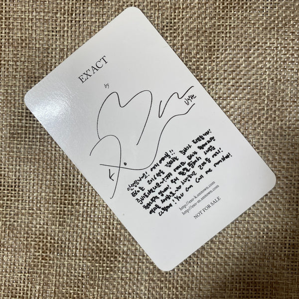 EXO BAEKHYUN [ EXACT EX'ACT ] Official Photocard, Korean Ver. / New, Rare / Gift