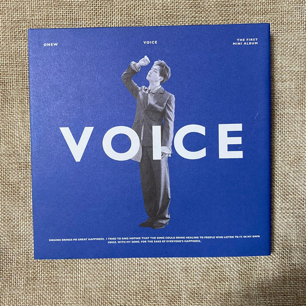 SHINEE Onew [Voice Mini Solo Blue Album] Photobook + CD, No PC / Mint, Rare /+G