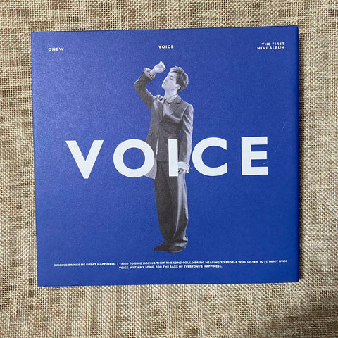 SHINEE Onew [Voice Mini Solo Blue Album] Photobook + CD, No PC / Mint, Rare /+G