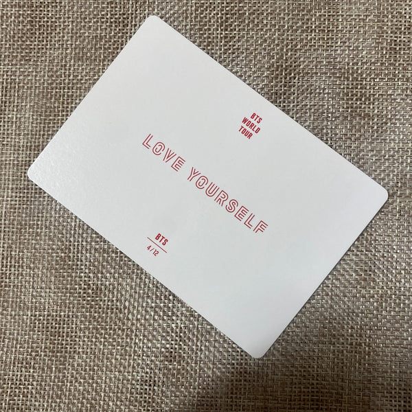 BTS JUNGKOOK RM Unit 4/12 [Love Yourself Tour] Official Mini Photocard / Gift