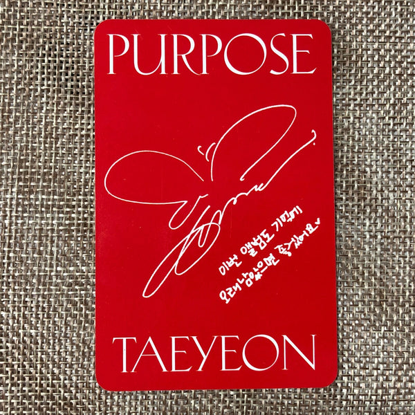 SNSD TAEYEON [ PURPOSE ] Official Photocard / New / Gift