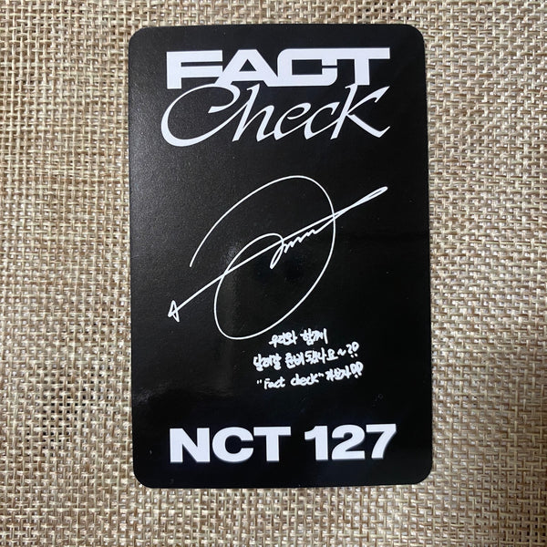 NCT 127 JUNGWOO [ Fact Check ] Official Photocard, Chandelier Ver. / New / Gift