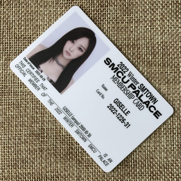 AESPA GISELLE [2022 Winter SMTOWN SMCU PALACE] Official Membership Card PC / New