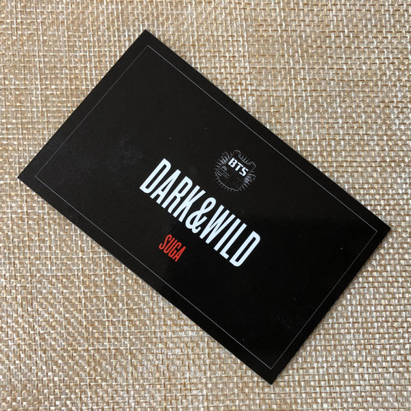 BTS SUGA [ Dark & Wild Official Photocard ] 1st Studio Album / NEW, RARE /+Gift