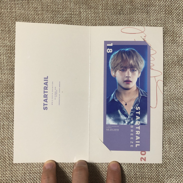 BTS V Taehyug [ STARTRAIL Exhibition ] Official Photo Ticket / New, Rare/ Gift
