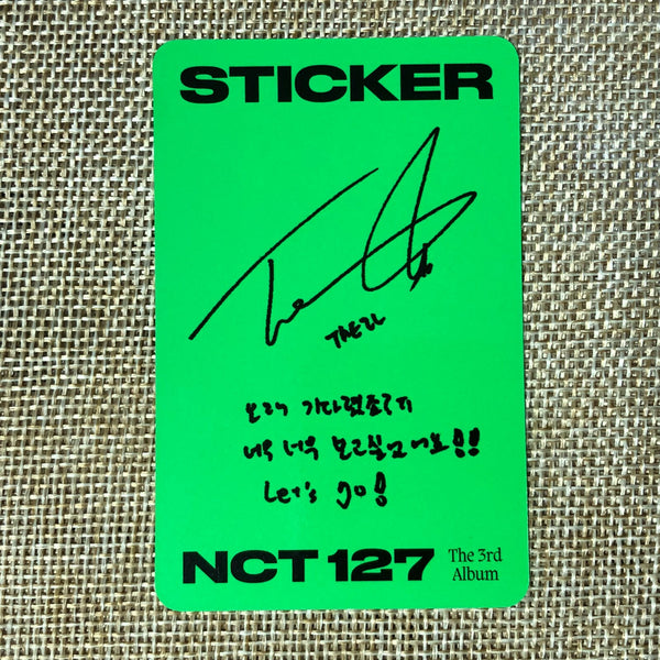 NCT 127 TAEIL [ STICKER ] Official Photocard, STICKY Ver. / New / Gift