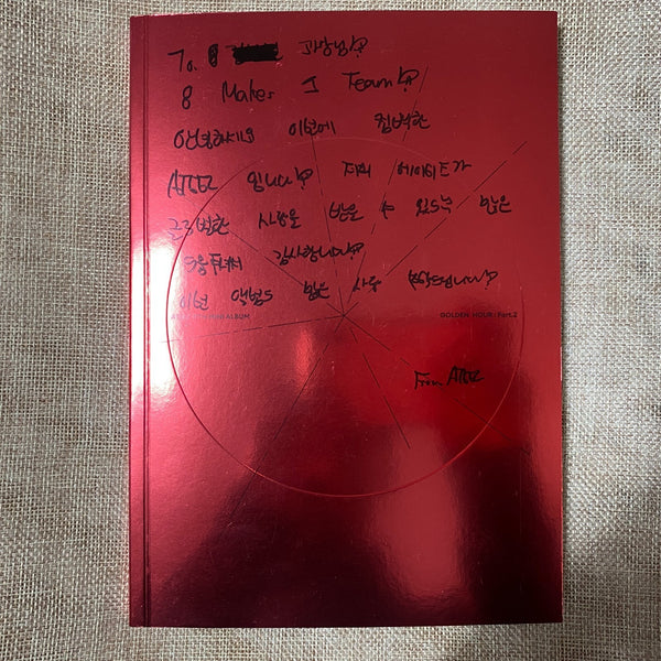 ATEEZ [Golden Hour Part. 2] All Member Signed Promo Album, Message Full Set /+G
