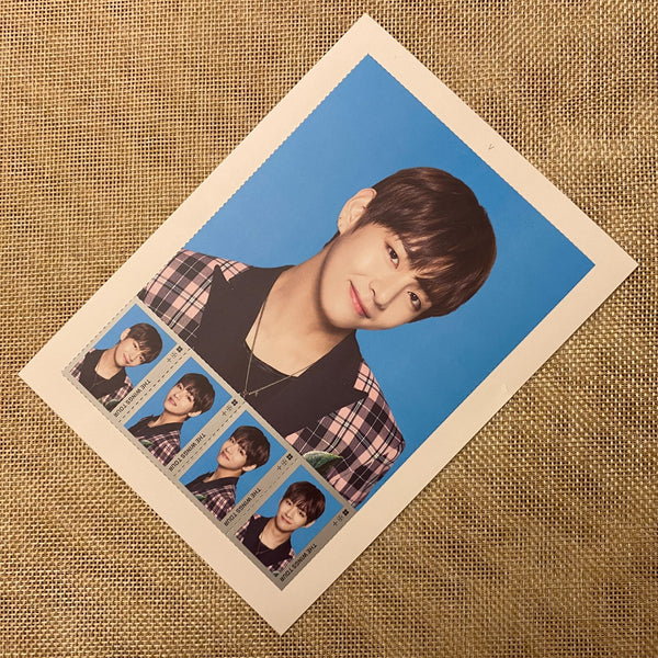 BTS V [ The Wings Tour ] Official Postage Stamp Seal Postcard / New / Gift