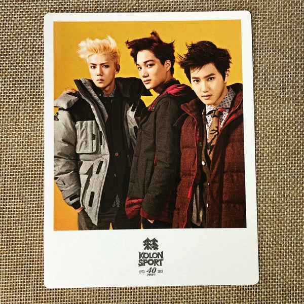 EXO SEHUN KAI SUHO [KOLON Sport] Official Polaroid Photocard, EXO K M / Gift
