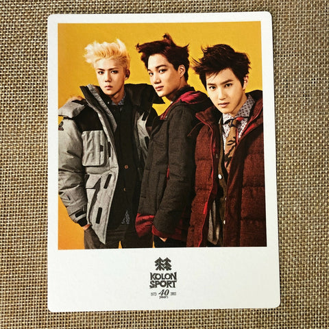 EXO SEHUN KAI SUHO [KOLON Sport] Official Polaroid Photocard, EXO K M / Gift