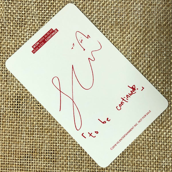 IKON YUNHYEONG [New Kids : Continue] Official Photocard, Mini Album / New / Gift