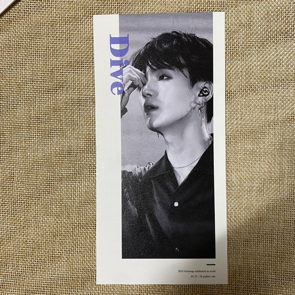 BTS SUGA [2019 Fistbump Exhibition in Seoul] Dive Photo Ticket / New, Rare /+G