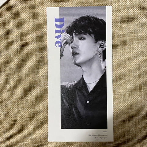 BTS SUGA [2019 Fistbump Exhibition in Seoul] Dive Photo Ticket / New, Rare /+G