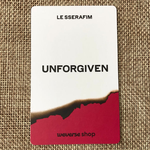 LE SSERAFIM YUNJIN [ UNFORGIVEN Weverse ] Official Photocard, 1st / New / Gift