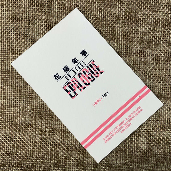 BTS J-HOPE 7/7 [HYYH On Stage Epilogue Concert] Official Mini Photocard / Gift