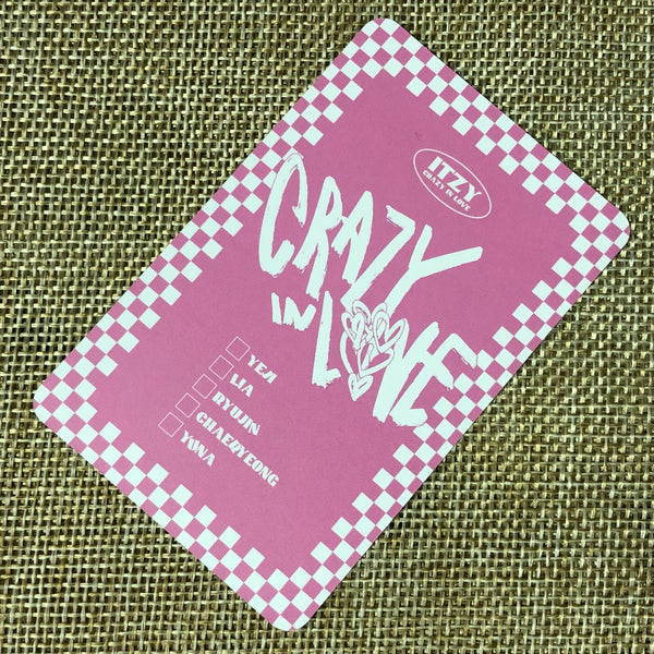 ITZY CHAERYEONG #3 [ CRAZY IN LOVE ] Official Photocard, 1st Album / New / Gift