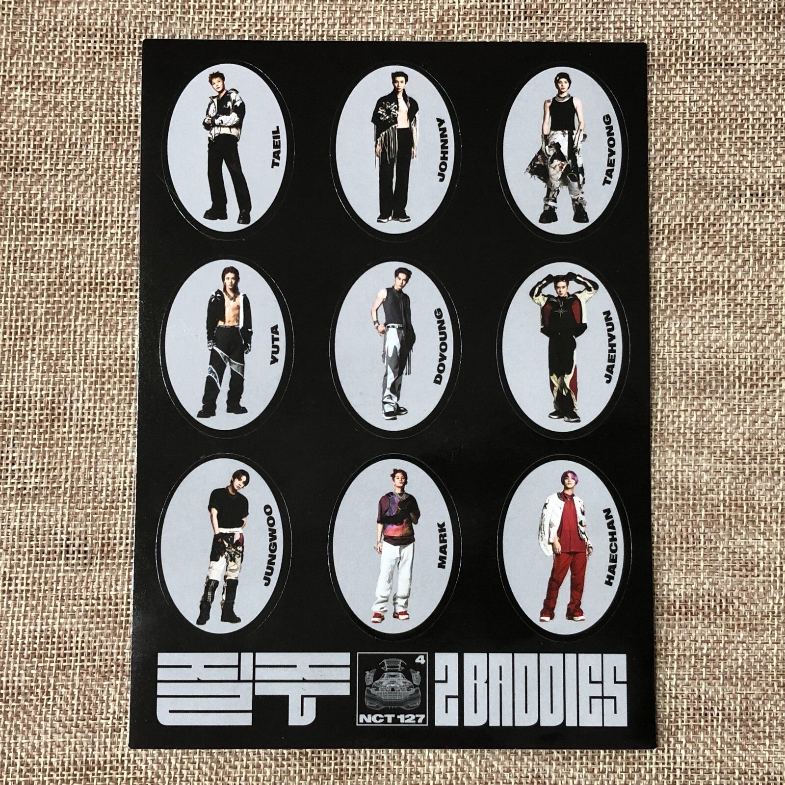 NCT 127 GROUP [ BADDIES ] Official Sticker, Faster Ver. / New / Gift