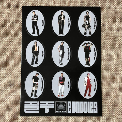 NCT 127 GROUP [ BADDIES ] Official Sticker, Faster Ver. / New / Gift