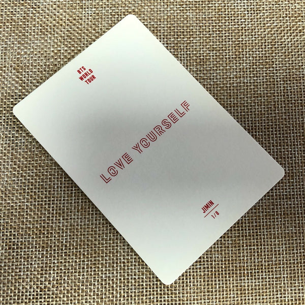 BTS JIMIN 1/8 [ Love Yourself World Tour ] Official Mini Photocard / New / Gift