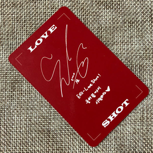 EXO SUHO [ LOVE SHOT ] Official Photocard, 5th Repackage LOVE Ver. / New / Gift