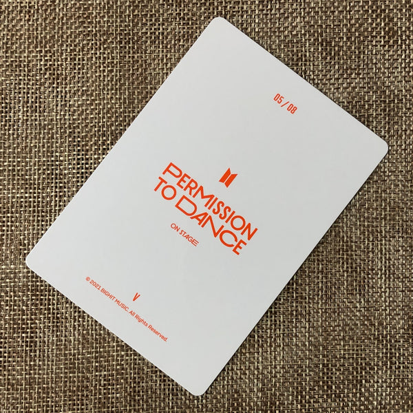 BTS V 5/8 [PTD PERMISSION TO DANCE ON STAGE] Official Mini Photocard / Gift
