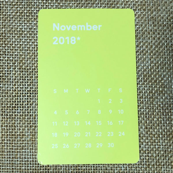 NCT HAECHAN [2018 Season's Greetings] Official Mini Calendar Photocard / Gift