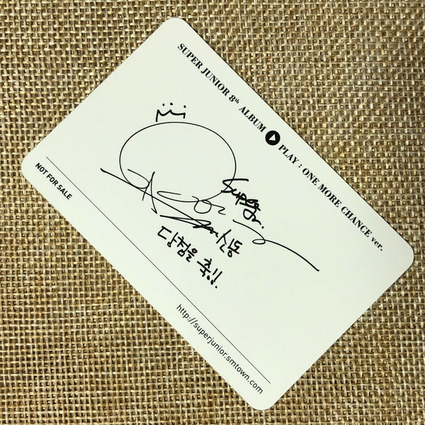 SUPER JUNIOR SHINDONG [Paly : One More Chance] Official Photocard, 8th / Gift