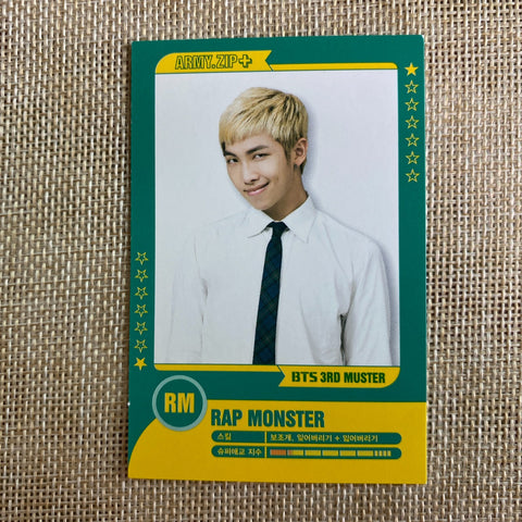 BTS RM 1/7 [ 3rd Muster ARMY.ZIP ] Official Player Card Photocard / New / Gift