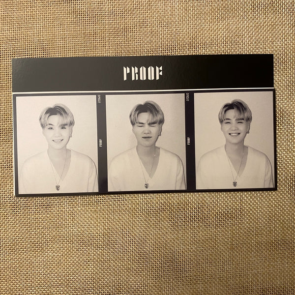 BTS SUGA [ PROOF Weverse Shop POB ] Official 3 Cut Photocard / New, Rare / Gift