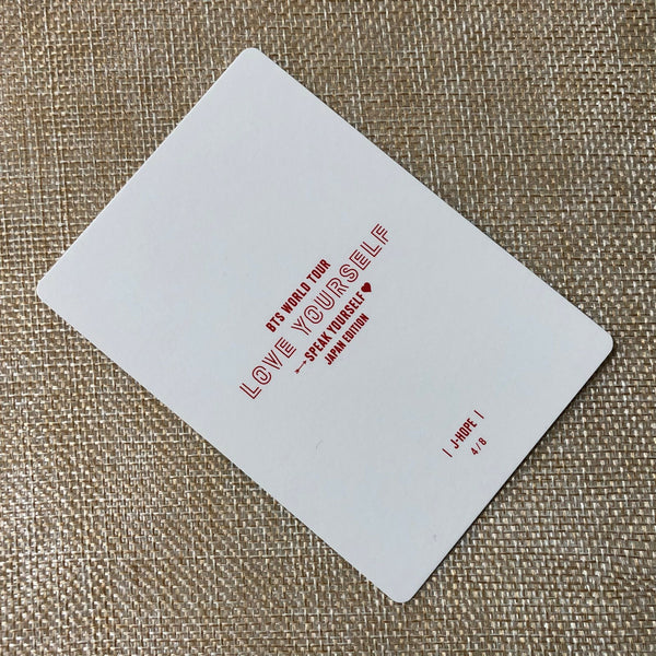 BTS J-HOPE 4/8 [Speak Yourself World Tour Japan] Official Mini Photocard / Gift