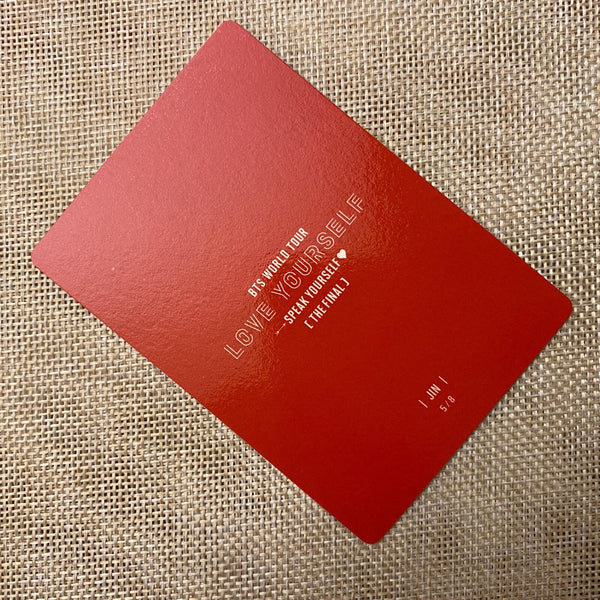 BTS JIN 5/8 [Speak Yourself The Final] Official Mini Photocard / New, Rare /+G
