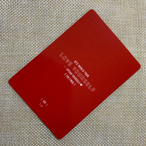 BTS RM 1/8 [ Speak Yourself The Final ] Official Mini Photocard / New / Gift