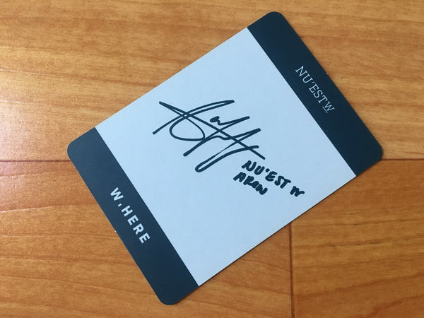 Nu'est ARON [ W.here ] Official Photocard, Album Portrait / New / Gift
