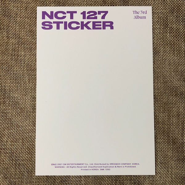 NCT 127 HAECHAN [ STICKER ] Official Postcard, STICKER Ver. / New / Gift