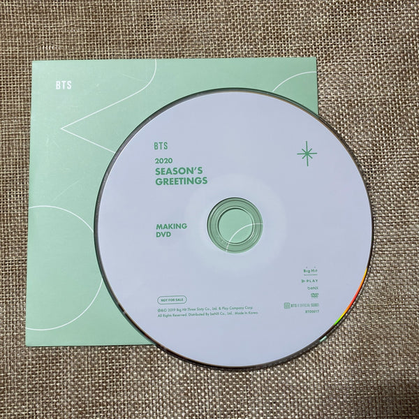 BTS [ 2020 Season's Greetings ] Official DVD Only / New, Rare / Gift