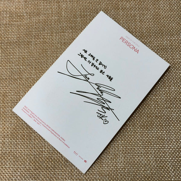 BTS JUNGKOOK [ Map Of Soul ] Official Photocard Postcard, Persona / New / Gift