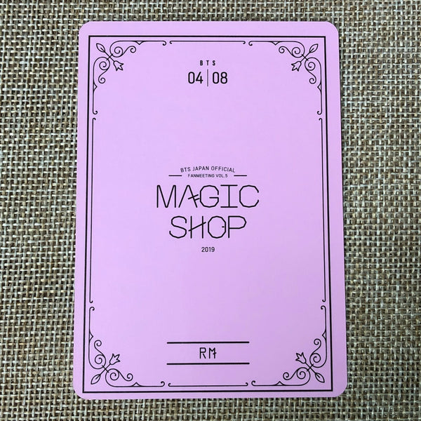 BTS RM 4/8 [ MAGIC SHOP Fan Meeting Japan ] Official Mini Photocard / New / Gift