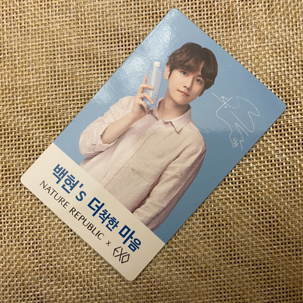 EXO BAEKHYUN [ Nature Republic ] Official Photocard,  / New, Rare / Gift
