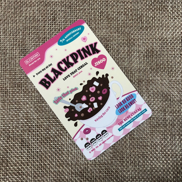 BLACKPINK JISOO [ 7th Anniversary Cereal Deco Kit ] Official Photocard /New/GFT