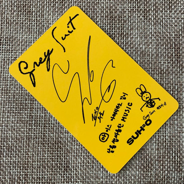 EXO SUHO #1 [ Grey Suit ] Official Photocard, 2nd Mini Color Ver / New / Gift