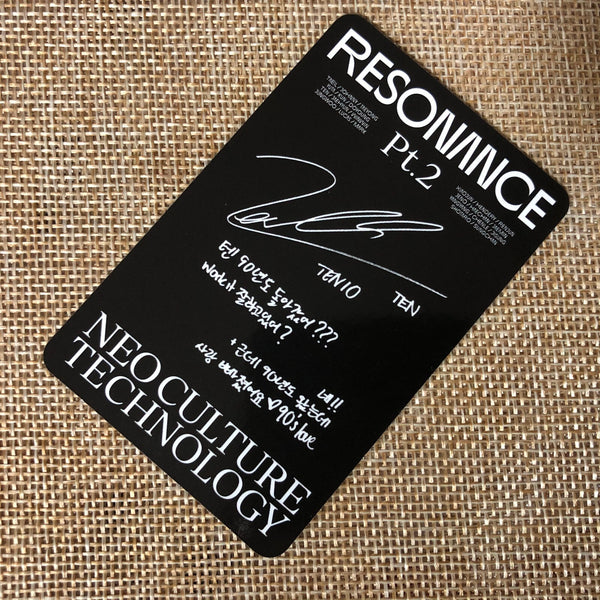 NCT 2020 TEN [ RESONANCE Pt.2 Arrival ] Official Photocard / New / Gift