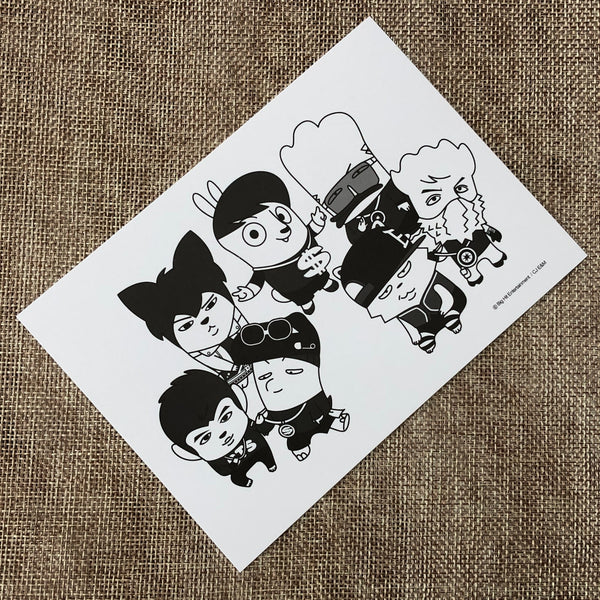 BTS GROUP [ 2 Cool 4 Skool ] Official Postcard Photocard / New / Gift
