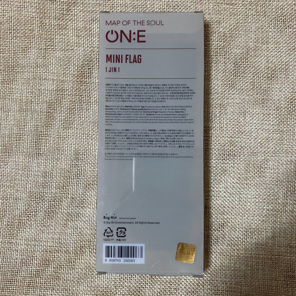 BTS JIN [ Map of the Soul ON:E ONE ] Official Mini Flag / New, Rare / Gift