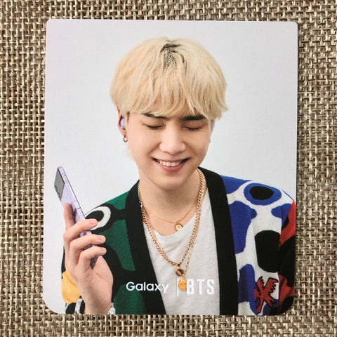 BTS SUGA [ Samsung Galaxy Z 3 Flip ] Official Photocard, Limited / New / Gift