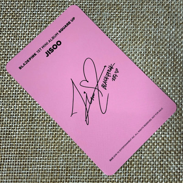 BLACKPINK JISOO #4 [ SQUARE UP ] Official Photocard, 1st Mini Album / New / Gift